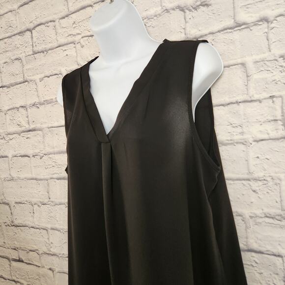 🌼Shein Top Womens Size 8/10 Black Sleeveless V Neck - Picture 4 of 13